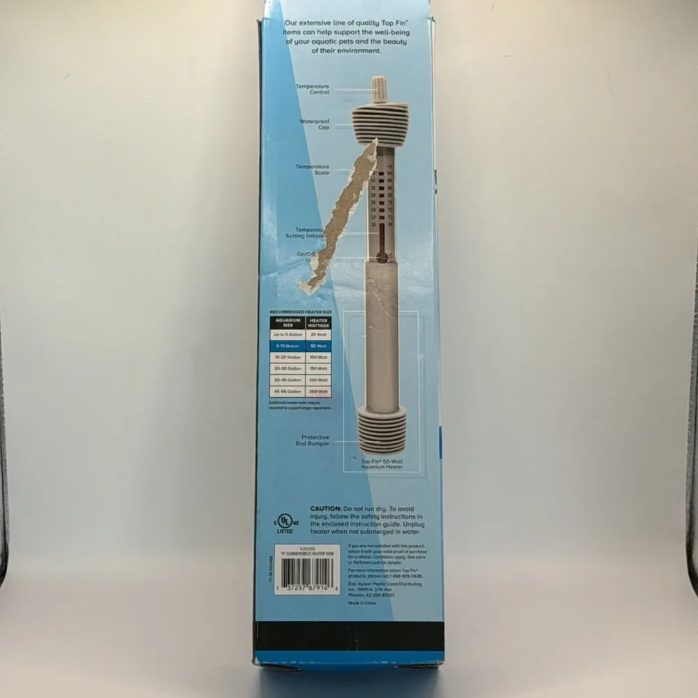 NIB TOPFIN™️ H50 50 WATT AQUARIUM HEATER